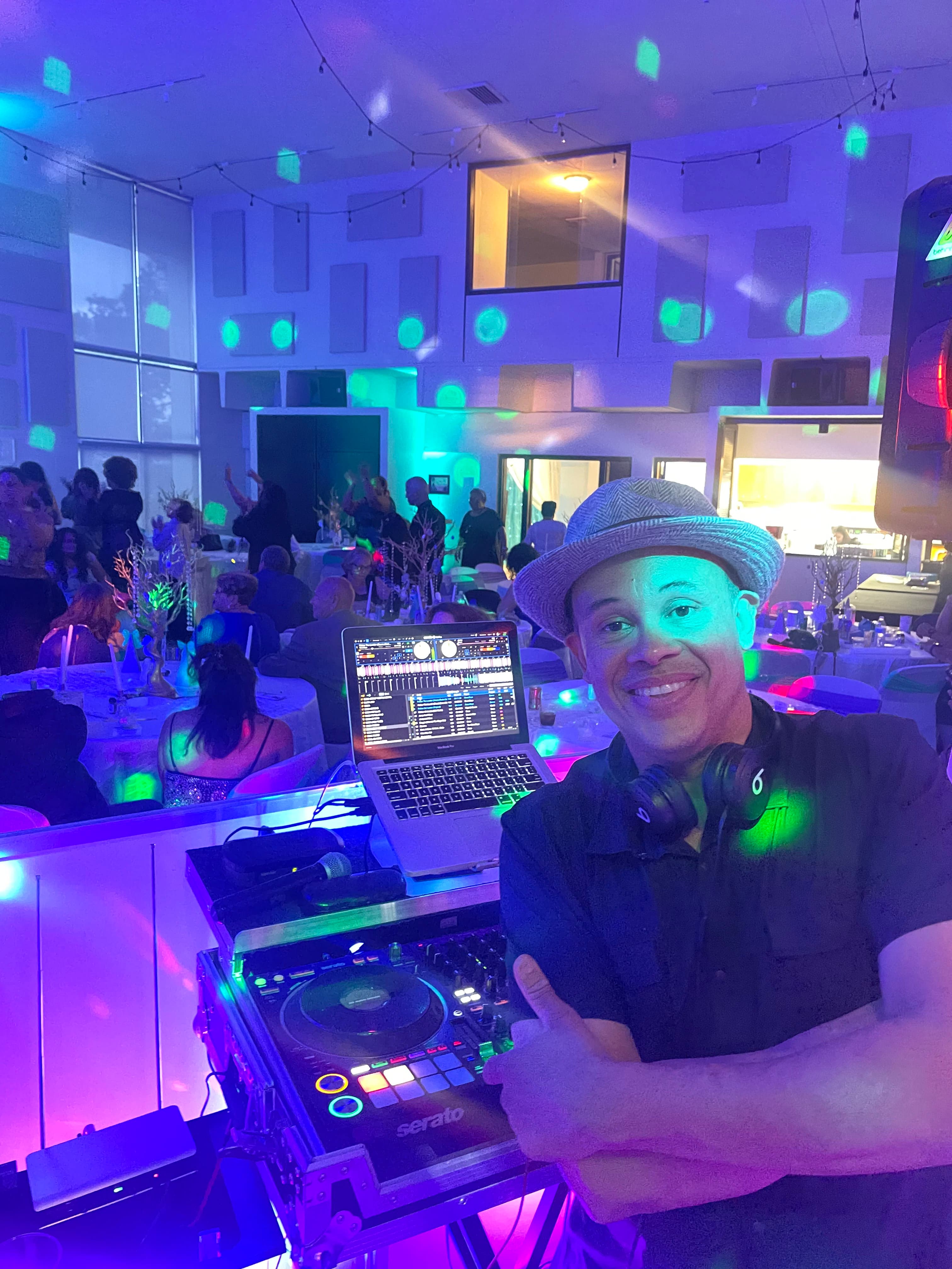 DJ booth at an exclusive event